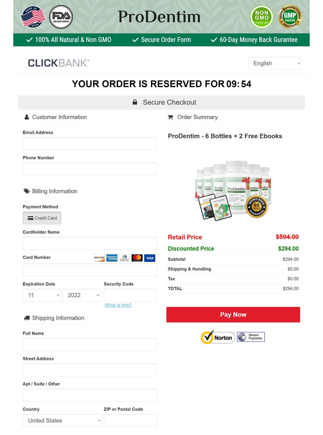 ProDentim Secure Checkout